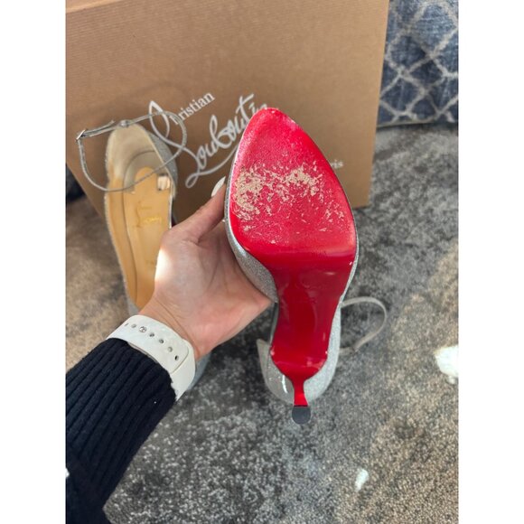 CHRISTHIAN LOUBOUTIN Round chick alta 150 silver glitter - Picture 3 of 11